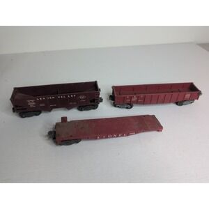 Lot Of 3 Vintage Lionel Trains Lehigh Valley 25000 6800 And 6462 Freight Cars